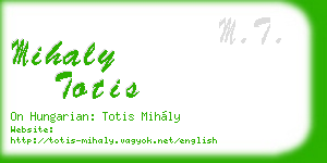 mihaly totis business card